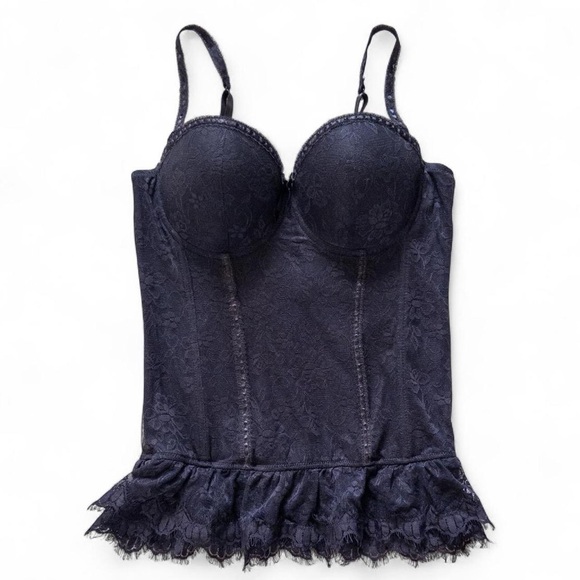 Baci Other - Baci Black Lace Corset Bustier 1X/2X Plus Size Lingerie
